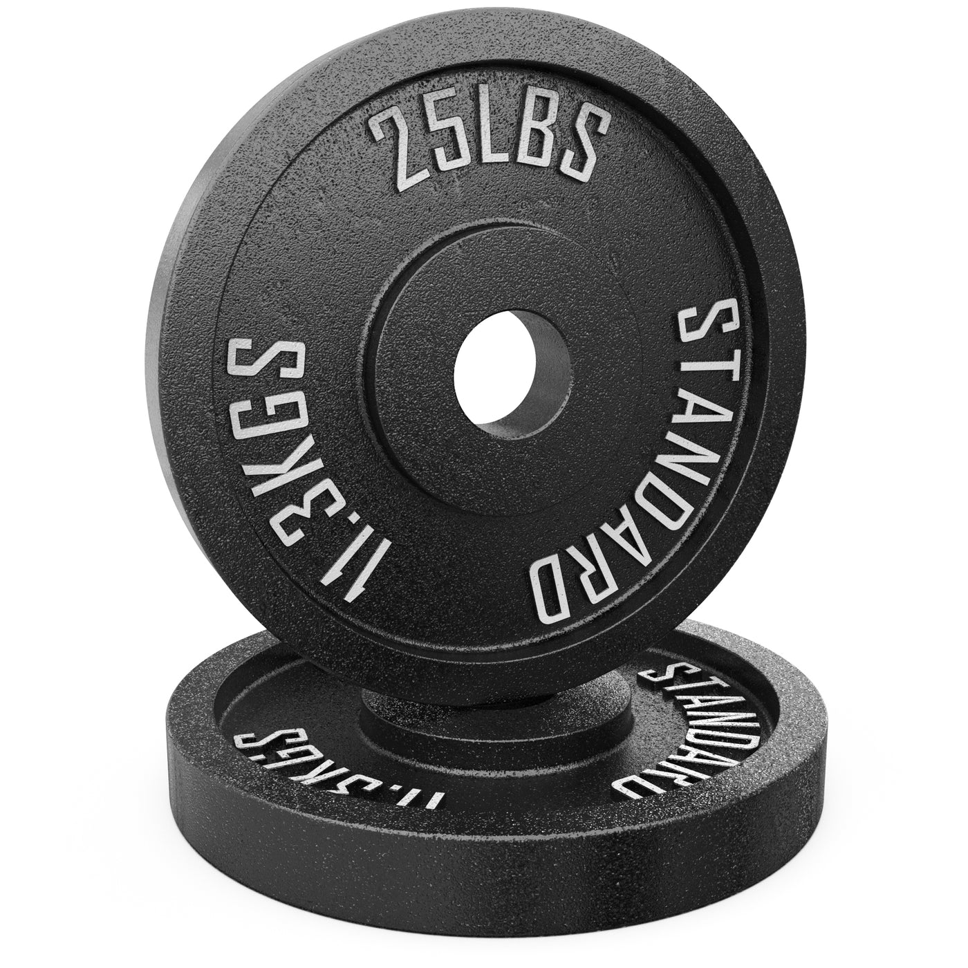 Synergee Standard Metal Weight Plates - 25lb Pair