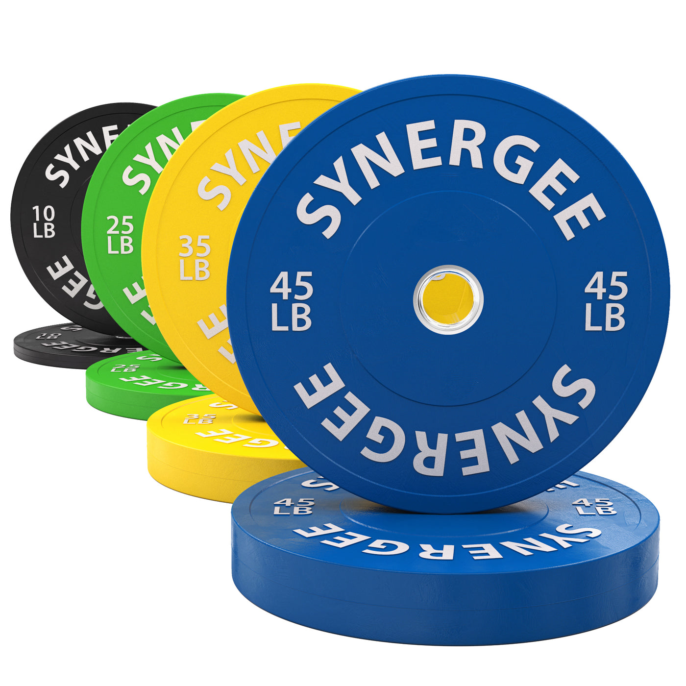 Synergee Bumper Plates - 230lb Color Set