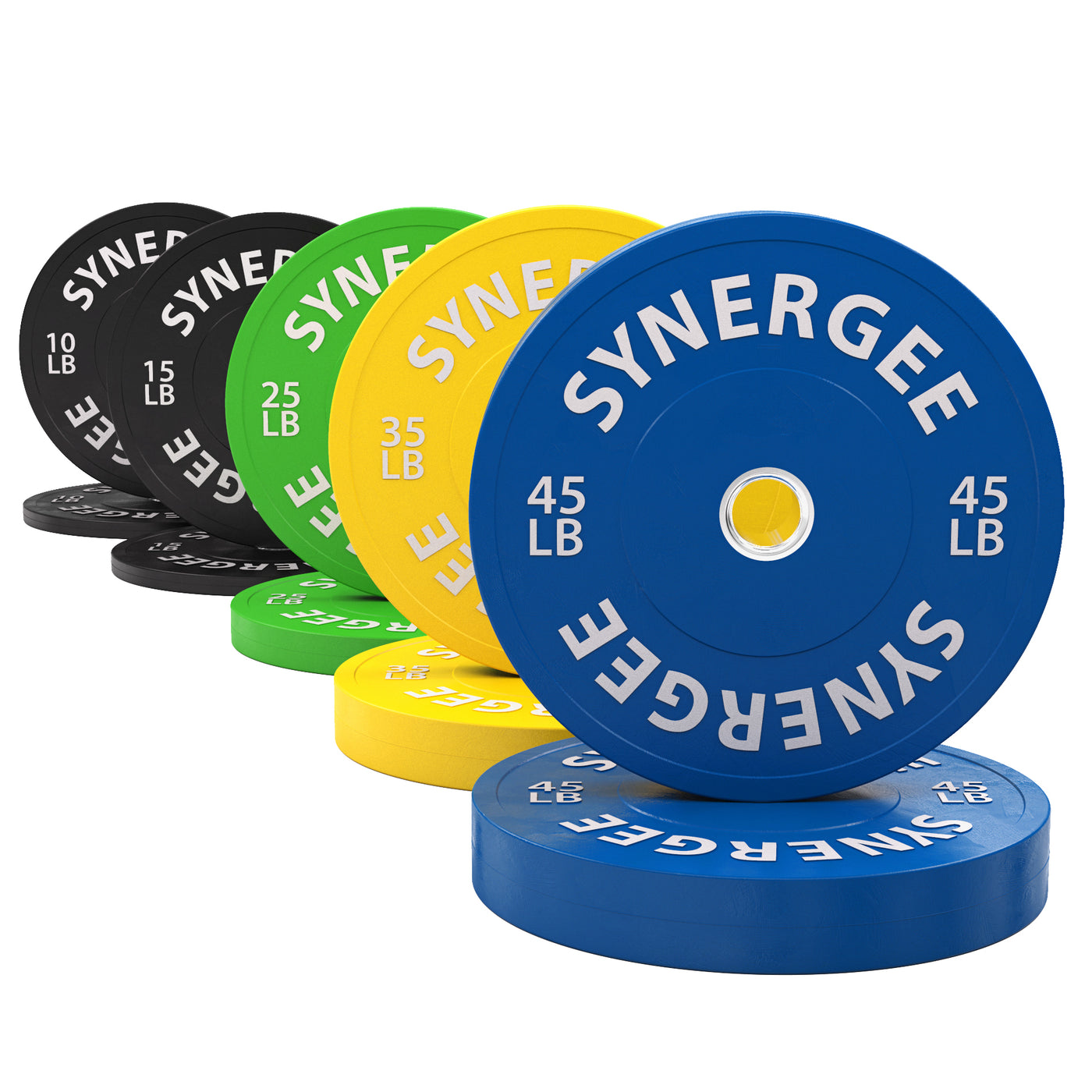 Synergee Bumper Plates - 260lb Color Set