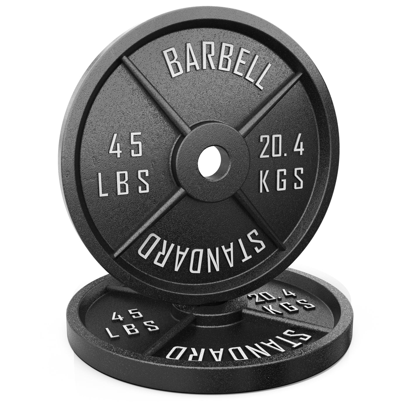 Synergee Standard Metal Weight Plates - 45lb Pair